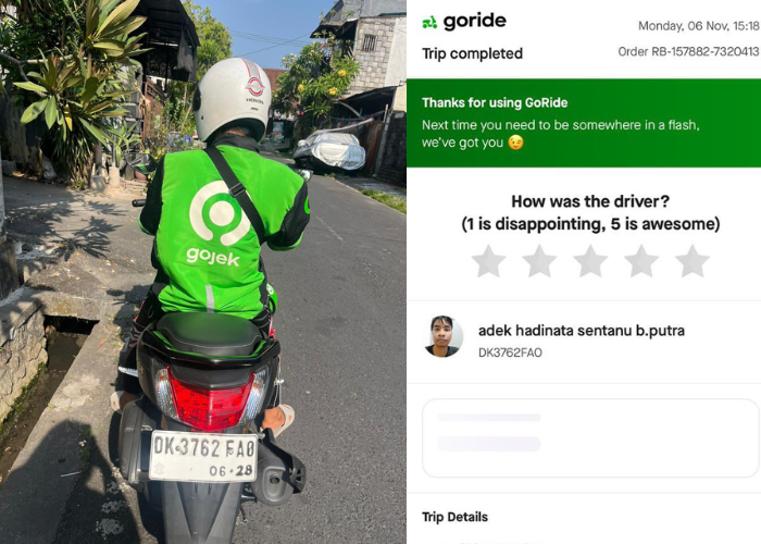 Driver Gojek di Bali tega aniaya penumpang karena tidak menggubris obrolannya. Foto: X.com/m3gumiii