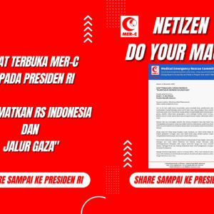 MER-C Kirim Surat Terbuka untuk Jokowi Agar Segera Menyelamatkan RS Indonesia di Gaza 
