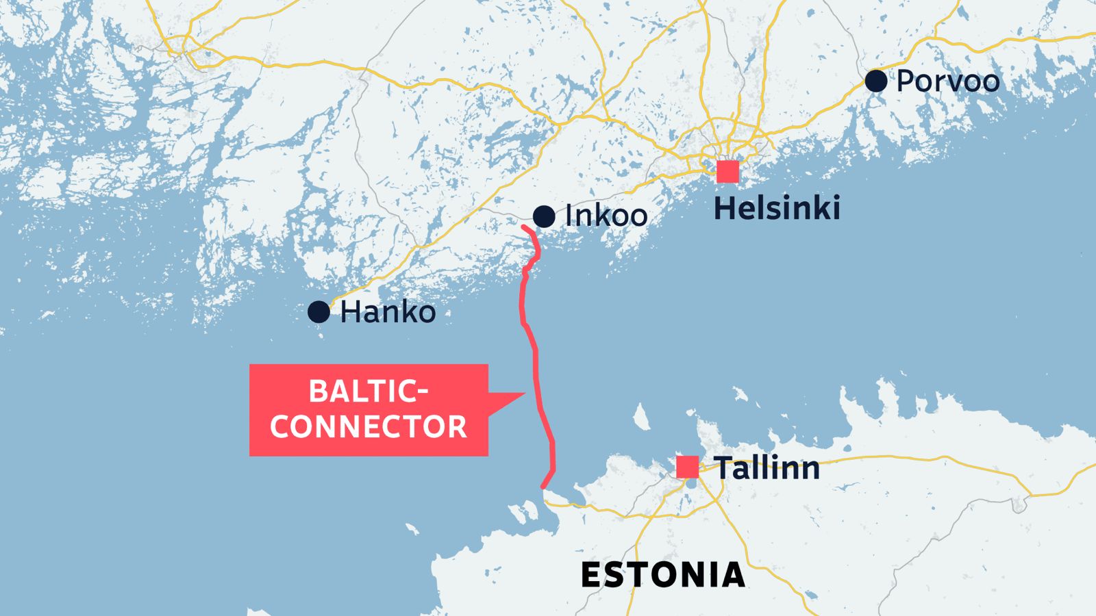 Pipa gas yang memasok energi untuk Finlandia, Estonia, dan beberapa negara lainnya rusak. FOTO: x.com/visegrad24