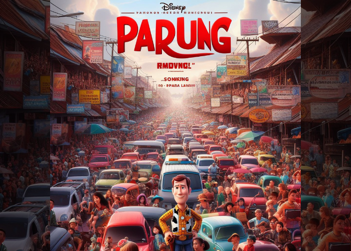 Warganet ramai-ramai posting poster animasi Disney yang dibuat dari Bing AI. Foto: X.com/Lastfirsthan