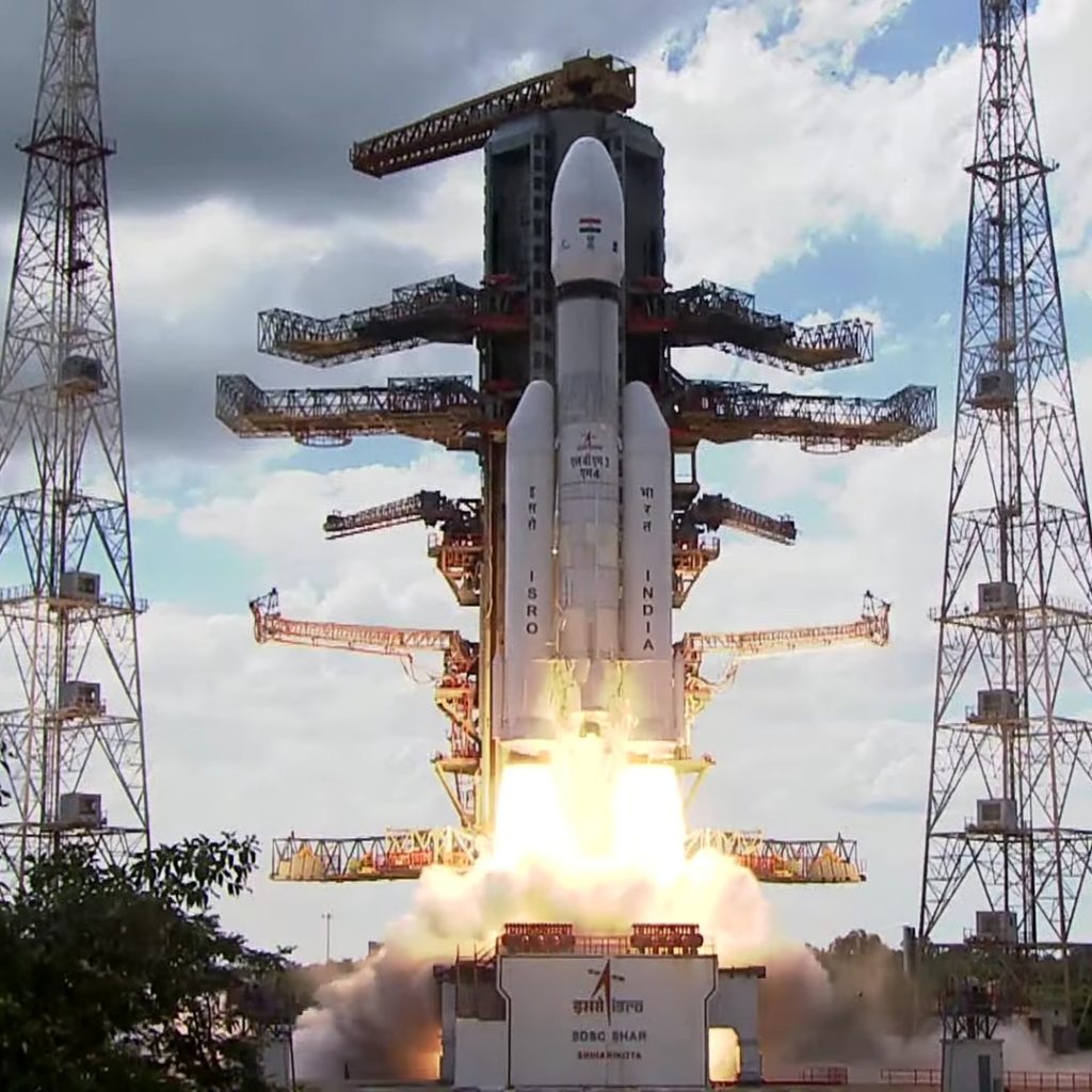Penampakan Chandrayaan-3 yang akan lepas landas ke Bulan pada tanggal 14 Juli 2023. (Foto: tangkapan layar Youtube ISRO)