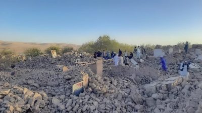 Gempa menerjang barat laut Afghanistan dengan kekuatan 6,3 magnitudo. FOTO: Tangkapan layar Youtube KHOU 11