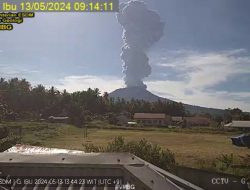 Gunung Ibu Lontarkan Abu Vulkanik Setinggi Lima Kilometer, PVMBG Imbau Warga untuk Waspada