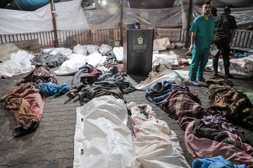 Serangan brutal ditargetkan ke rumah sakit di Gaza, ratusan orang tewas. FOTO: X.com/cintagaza_my