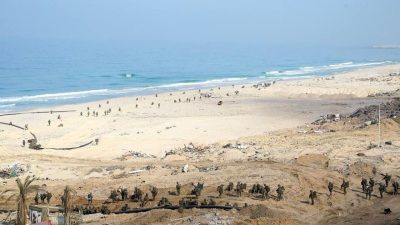 Israel mulai terlihat gunakan pipa untuk mengairi terowongan di Palestina. Foto: X.com/reportsyrian