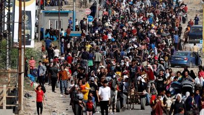 Pindahnya ribuan warga Gaza Utara ke Selatan diklaim sebagai insiden Nakba kedua. Foto: Arsip Reuters
