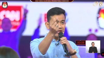 Gibran paparkan visi dan misi di debat cawapres 2024. Foto: Tangkapan Layar Youtube KPU RI