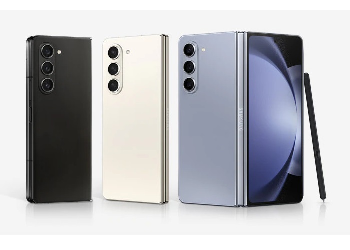 Tampilan Samsung Galaxy Z Fold5 dengan berbagai warna. (Foto: Tangkapan layar dari website Samsung)