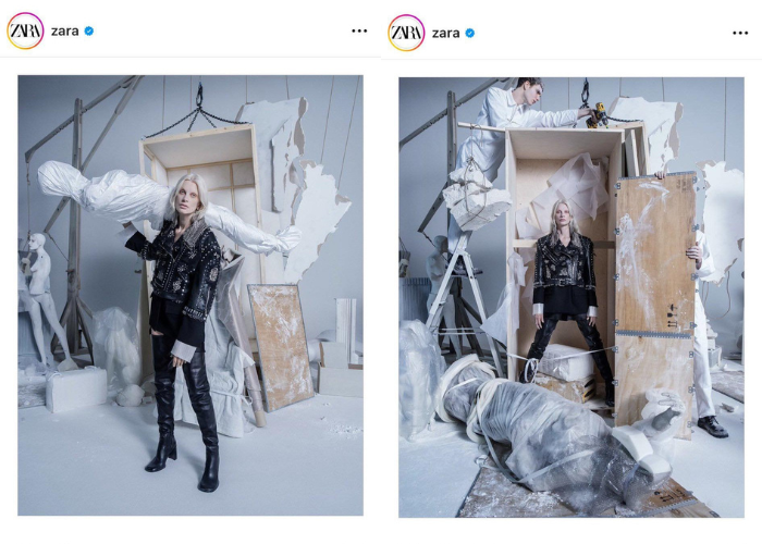 Brand Zara ramai diserang warganet usai mengunggah campaign bertema konflik Israel-Palestina. Foto: X.com/QudsNen