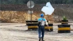 Penampakan benda yang disebut awan kinton di Kalteng. Foto: x.com/kegblgnunfaedh