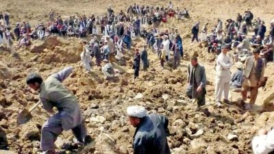 40 orang meninggal dunia saat bencana banjir dan longsor melanda Afghanistan. Foto: x.com/MehmetNasrslam1