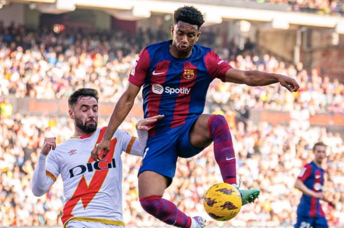 Barcelona bermain imbas saat melawan Rayo Vallecano. Foto: X.com/FCBarcelona
