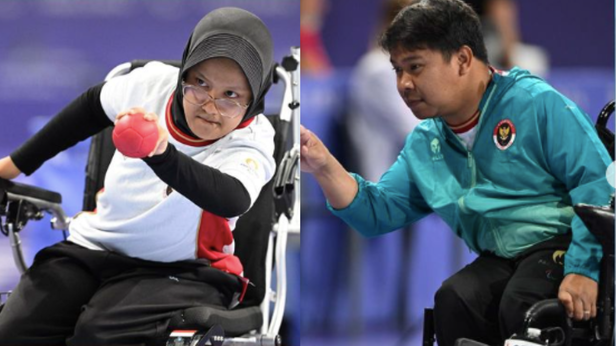 Cabor boccia Indonesia di Paralimpiade Paris 2024. Foto: instagram.com/npcindonesia