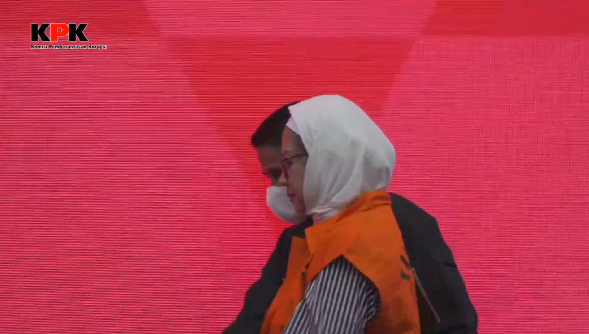 Eks Dirut PT Pertamina Karen Agustiawan ditahan KPK karena kasus korupsi. FOTO: Tangkapan layar YouTube KPK RI