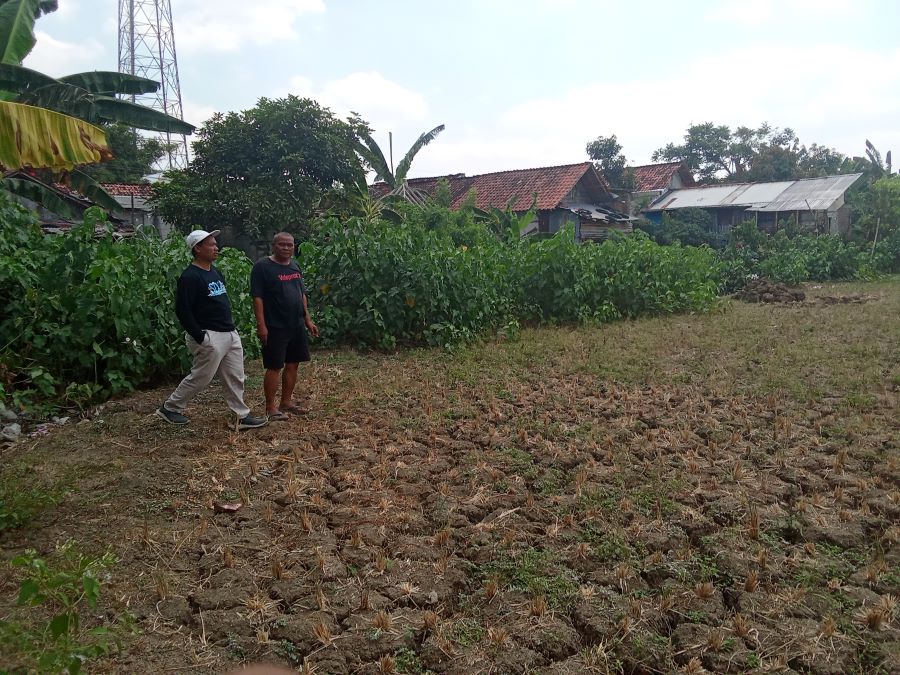 Mbah Beki bersama Kabid Bidang SDA DPUPR Blora, Surat dalam keinginan mewujudkan embung. Foto: Dok. Lilik Yuliantoro
