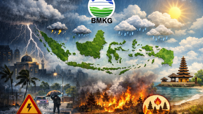 TUTURPEDIA - Mayoritas Kota Besar Diprakirakan Diguyur Hujan, BMKG Imbau Waspada Cuaca Ekstrem