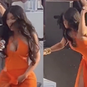 Viral! Disiram air, Cardi B Spontan Balas Lempar Mic ke Arah Penonton