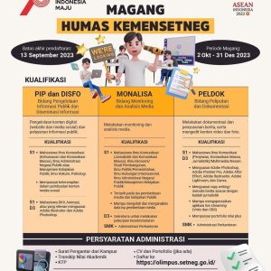Humas Kemensetneg Buka Program Magang, Yuk Segera Daftar!
