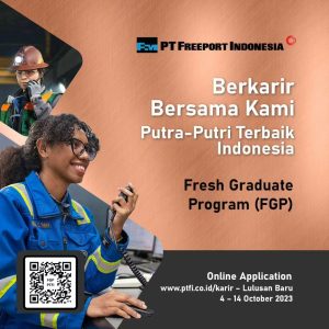 Freeport Indonesia Buka Fresh Graduate Program, Gas Daftar!