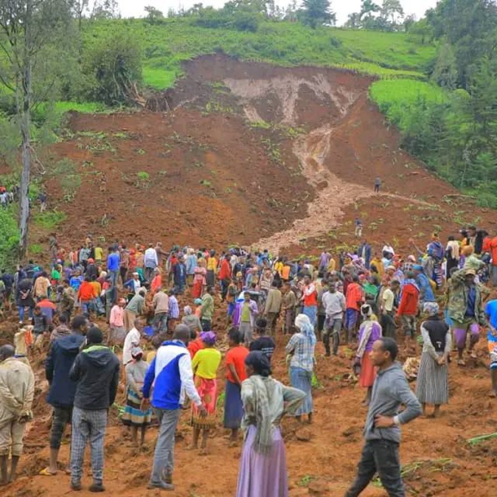 Longsor di Ethiopia menewaskan 229 orang. Foto: x.com/Am_Blujay