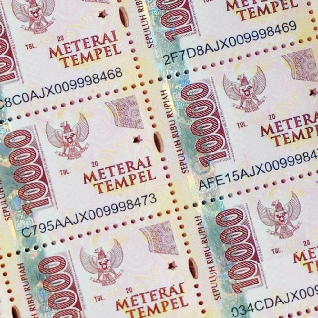 Pendaftaran CPNS 2024 diperbolehkan pakai meterai tempel. Foto: peruri.co.id
