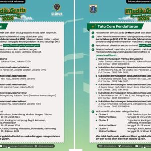 Dibuka 20 Maret 2024, Berikut Persyaratan dan Cara Daftar Program Mudik Gratis Dishub DKI Jakarta