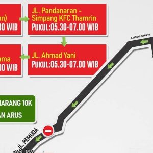 Diikuti 2.500 Pelari, Ini Pengalihan Arus Lalu Lintas saat Event Lari Maraton Semarang 10K
