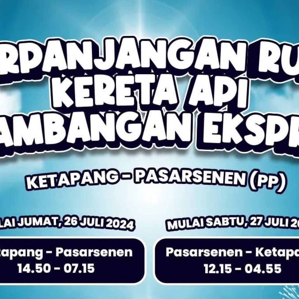 TUTURPEDIA - Jadi Rute Kereta Api Terpanjang, KA Blambangan Ekspres Bakal Layani Rute Jakarta-Banyuwangi