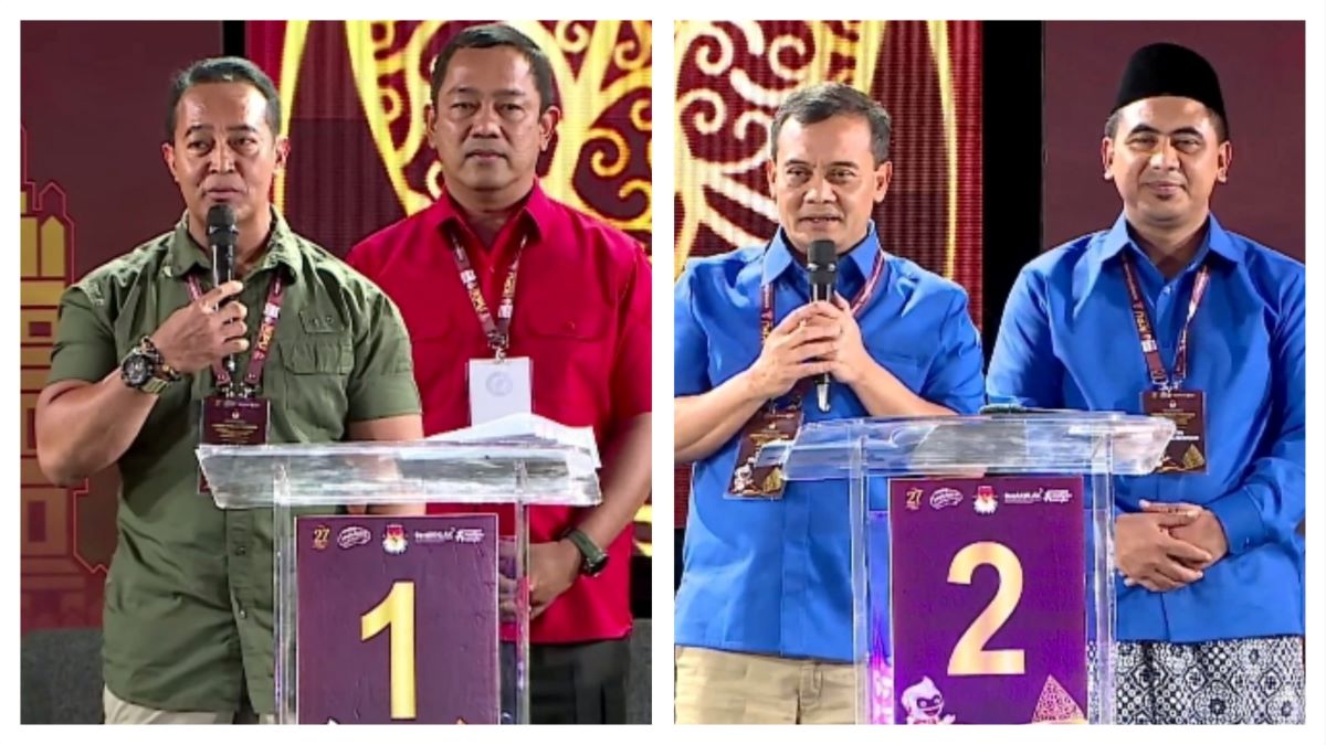 Hasil quick count Pilkada Jateng versi Litbang Kompas unggulkan pasangan Luthfi-Taj Yasin. Foto: Kolase Tuturpedia