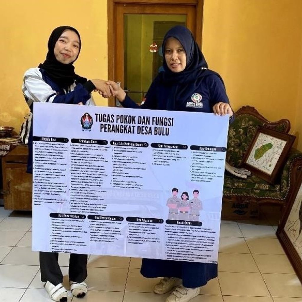 Tupoksi oleh mahasiswa KKN Undip di Desa Bulu. Foto: Dok. Dwi Lisfiana Rahma