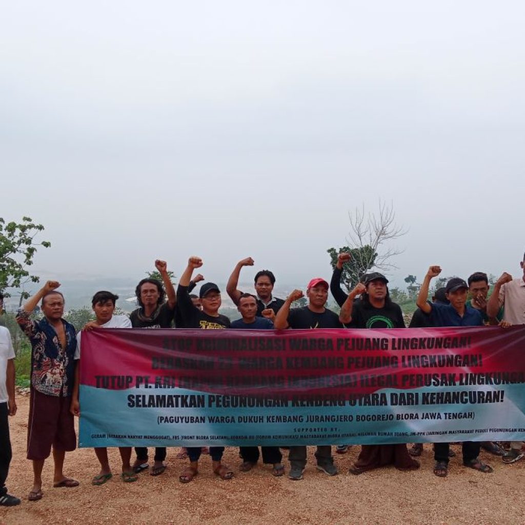 Aktivis dan warga gelar Bancakan Tampa Seren Usir Hama sebagai bentuk dukungan terhadap Desa Jurangjero. Foto: Dok. Lilik Yuliantoro